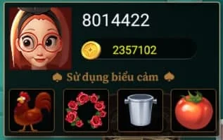 Tính năng tương tác bằng biểu cảm trên Game Mậu Binh