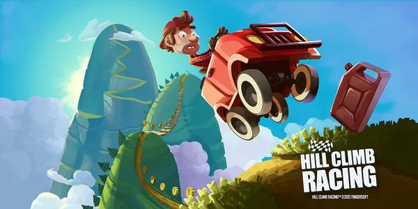 Giao diện vui nhộn của tựa game Hill Climb Racing