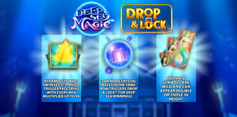 Giao diện của game D&L DEEP SEA MAGIC với màu xanh đại dương cực đẹp