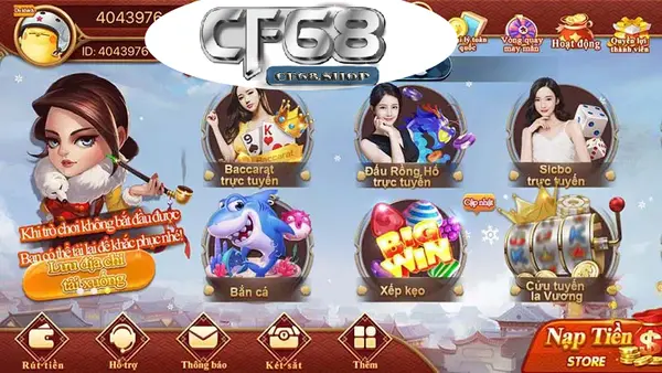 Game cá cược đa dạng tại CF68