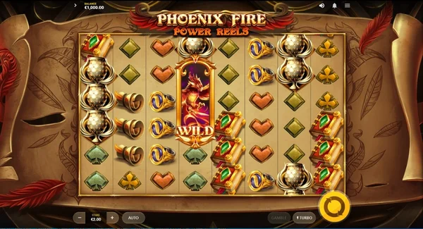 6x8 hàng thanh toán ở slot game Phoenix Fire Power Reels