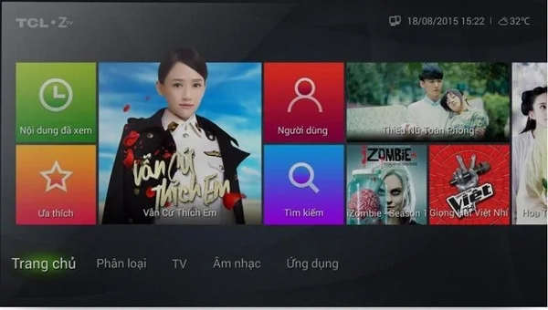 ZingTV được tích hợp cho TV