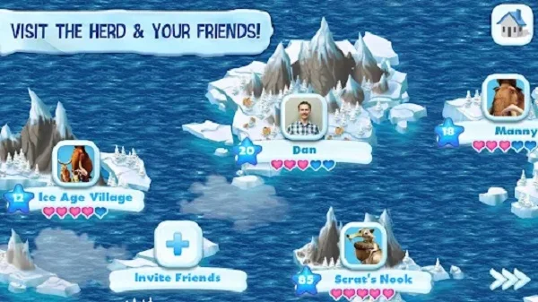 Trải nghiệm nhiều tính năng thú vị trong Game Ice Age Village