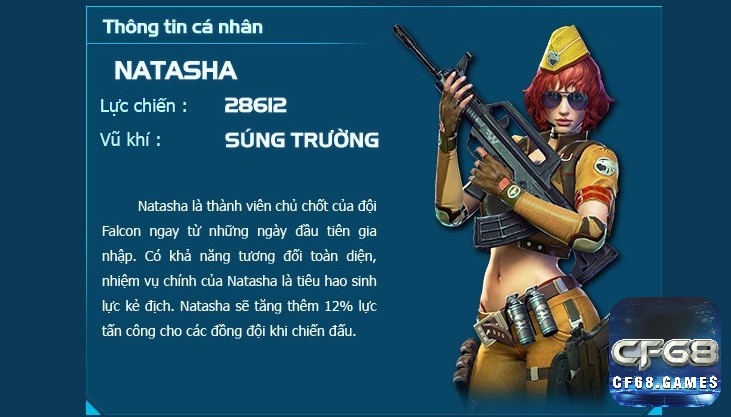 Natasha - một thành viên quan trọng và đáng tin cậy trong Biệt đội Falcon.