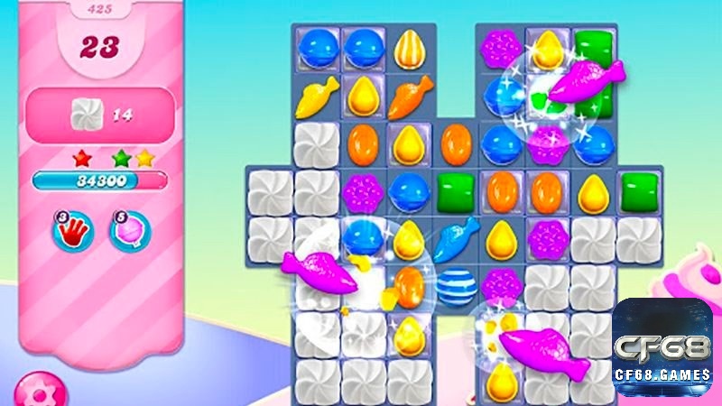 Mục tiêu khi chơi Candy Crush là xóa càng nhiều hàng càng tốt