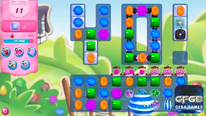 Các công cụ hỗ trợ trong game Candy Crush