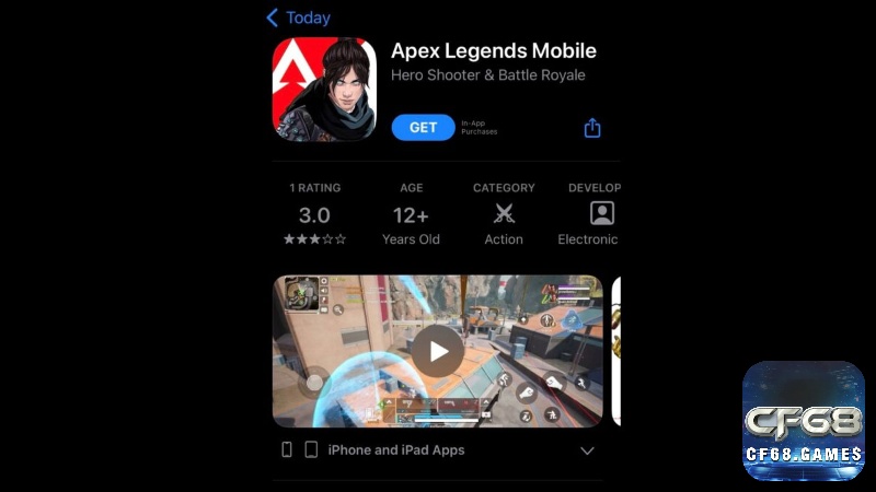 Tìm và tải ứng dụng Apex Legends trên App Store