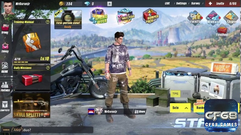 CF68.ONLINE chia sẻ cách chơi Rules of Survival trên máy tính cực chi tiết cho anh em tân thủ