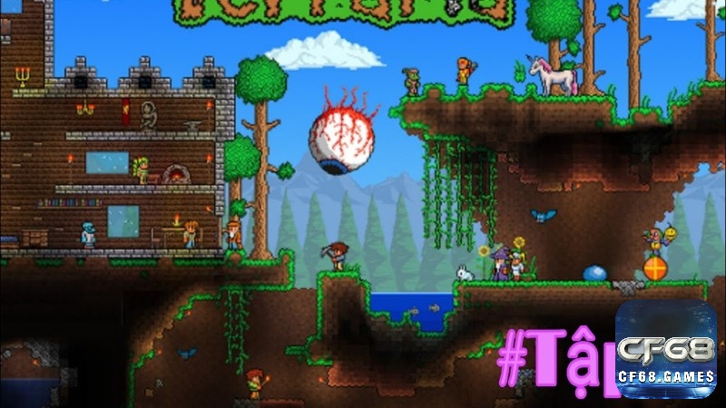 Khám phá hang động và vùng biển để tìm kiếm kho báu độc đáo trong cách chơi terraria