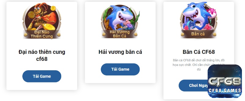 Các tựa game bắn cá hay, nổi bật tại Cf68