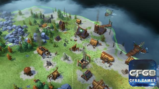 Northgard: Gây ấn tượng với bối cảnh Viking, nơi người chơi xây dựng lãnh thổ và quản lý tài nguyên sống động.